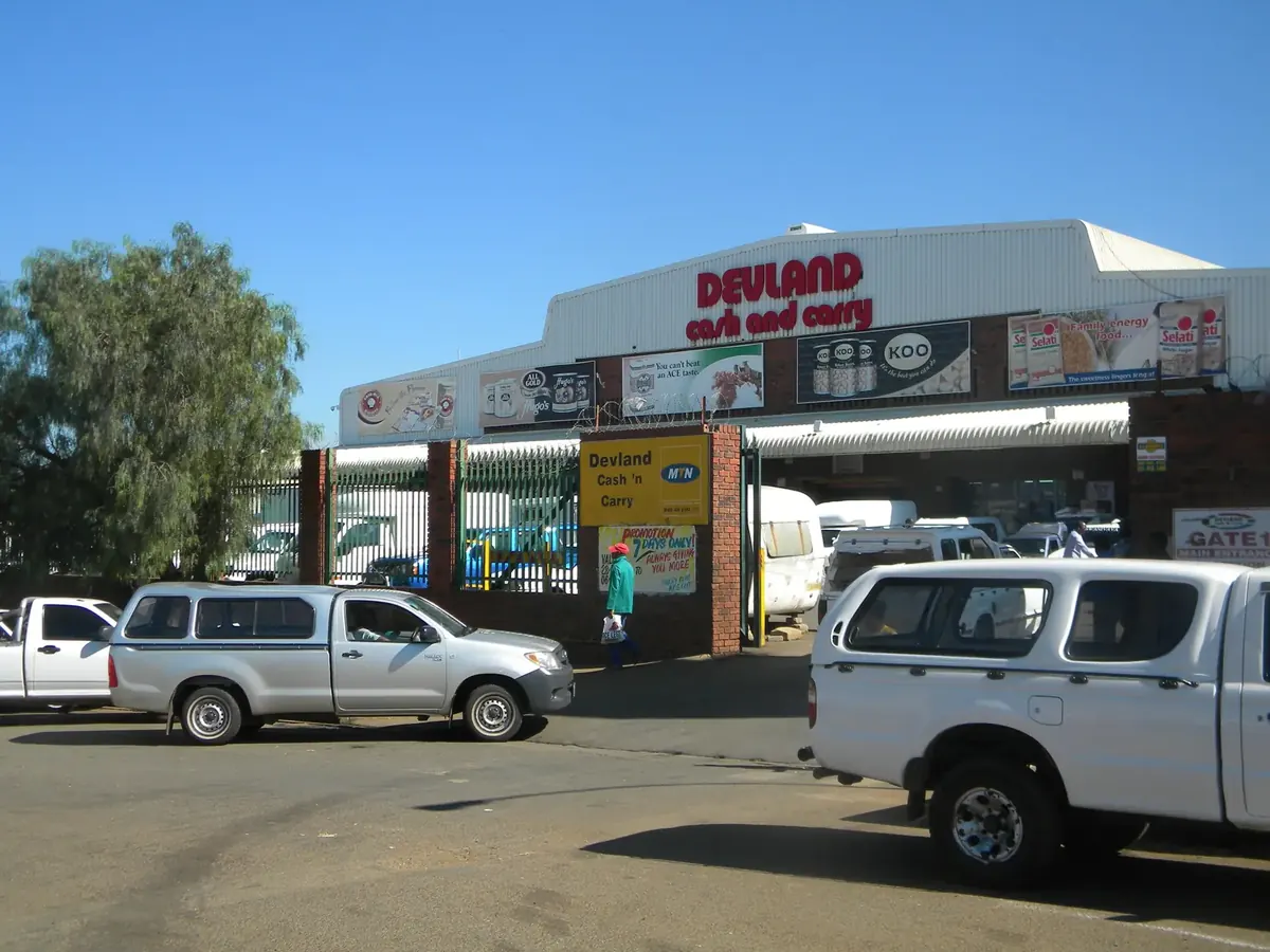 A Devland Cash and Carry store front